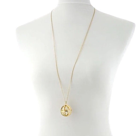 BCBGeneration Jewelry - BCBGeneration Gold  Cage Pendant Necklace